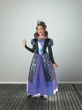 Enchanted Elegant Gothic Queen Dress Up Costume Royal Dark Majesty Party Gift